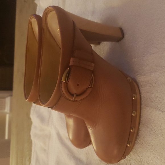 COACH ELAINE BROWN SKY HIGH MULES CLOGS 7.5M - Picture 4 of 7